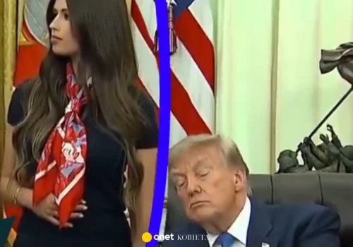 Tajemnicze zachowanie podczas konferencji Trumpa. Kim jest Jayme Leagh Franklin?