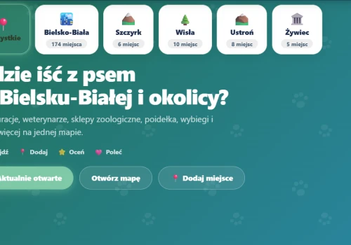 GdzieZPsem.com. Powstała interaktywna mapa miejsc przyjaznych psom na Podbeskidziu