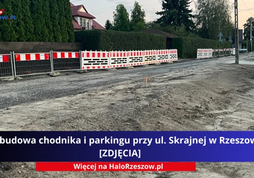 Trwa budowa chodnika i parkingu przy ul. Skrajnej w Rzeszowie
