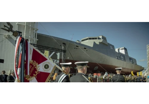 ORP „Wicher” na wodzie. Polska Marynarka Wojenna czeka na nową fregatę