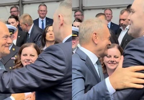 Zaskakujące powitanie Tuska i Nawrockiego. Jedna rzecz zwraca uwagę