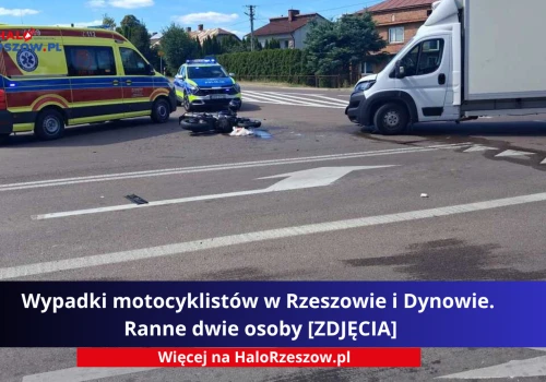 Wypadki motocyklistów w Rzeszowie i Dynowie. Ranne dwie osoby