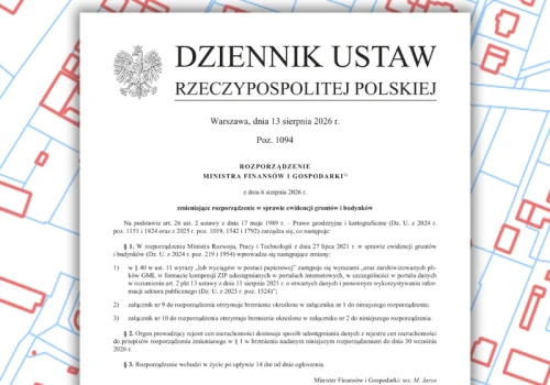 Nowelizacja rozporządzenia ws. EGiB opublikowana