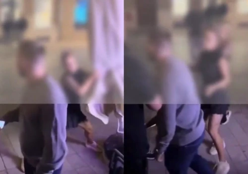 Pluły, biły, rzucały doniczkami. Nagranie z ataku dwóch kobiet na grupę Ukraińców krąży po sieci