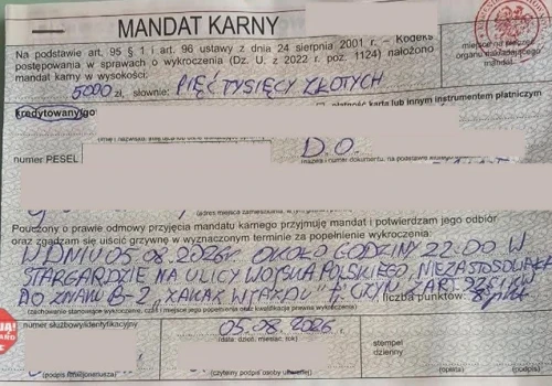 Stargard: kontrowersyjne mandaty dla seniorki. Policja potwierdza nieprawidłowości przy interwencji