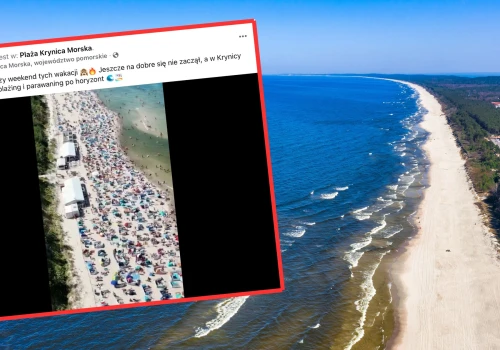 Pokazali nagranie z plaży w Krynicy Morskiej. 