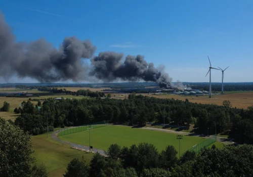 W Potęgowie płonie składowisko odpadów. Trwa akcja strażaków