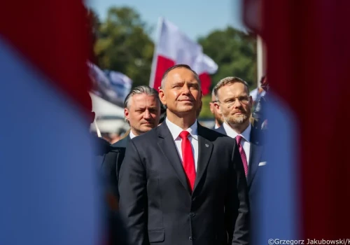 Prezydent na defiladzie. 