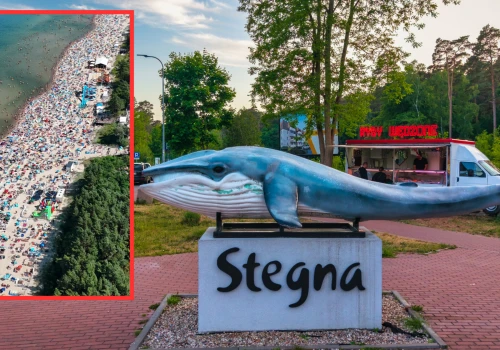 Najazd turystów na Mierzeję Wiślaną. 