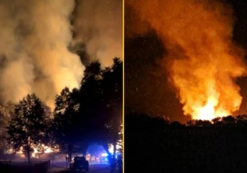 Ogromny pożar skansenu na Podkarpaciu. Płonął zabytkowy kościół