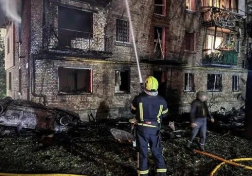 Nocne uderzenie pociskami balistycznymi na Kijów