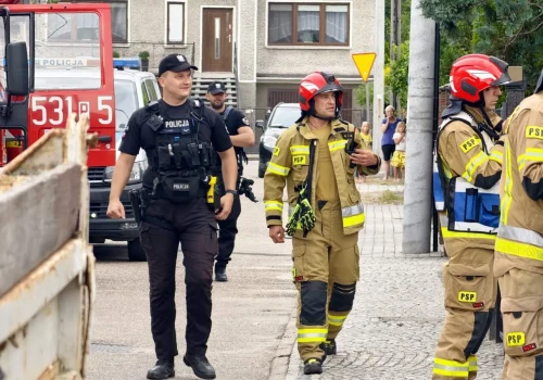 Dym i huk na Nowej Krępie. Strażacy przyjechali, a na posesji… samochodowe „skarby”