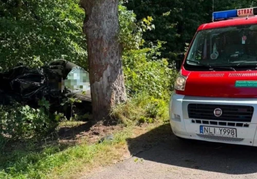 Tragiczny wypadek. 48-letni kierowca Audi uderzył w drzewo