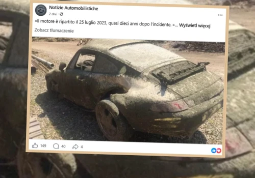 Legendarne Porsche spędziło ponad 4 lata pod wodą. Mimo 1100 kg błota udało się je uruchomić