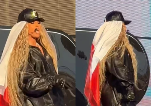 Wyszła na scenę z flagą Polski na głowie, a internauci się oburzyli. Piszą o 