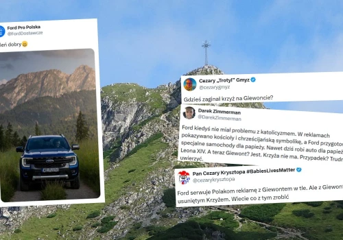 Ford został skrytykowany za reklamę, na której krzyż na Giewoncie jest za mało widoczny