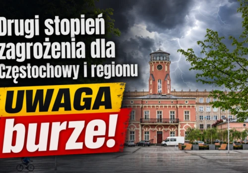 GW ostrzega przed silnymi burzami. Drugi stopień zagrożenia dla Częstochowy i regionu