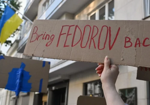 Protest przed kancelarią Zełenskiego