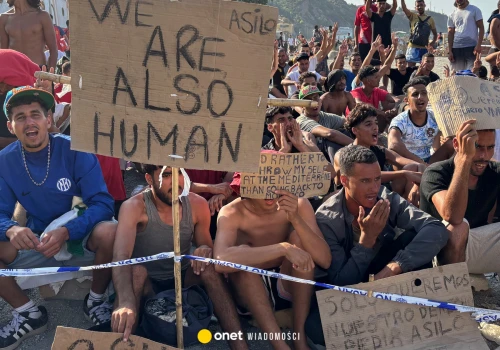 Setka migrantów w Ceucie rozpoczęła strajk głodowy