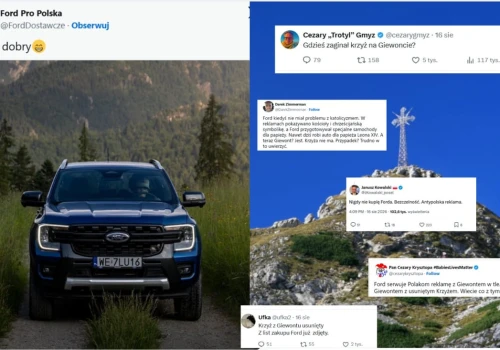 Prawicowa część polskiego internetu oburzona reklamą Forda. „Gdzie jest krzyż?!”