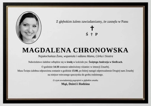 Nie żyje druhna OSP Janczowa Magdalena Chronowska. „Jej nagłe odejście pozostawia ogromną pustkę”