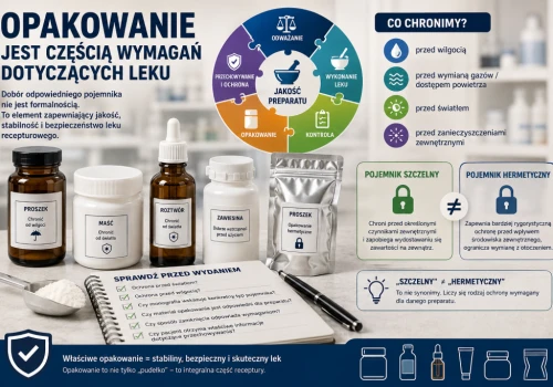 Opakowanie leku recepturowego – co naprawdę oznaczają wymagania Farmakopei?