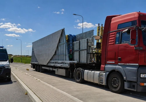Kierowca nie chciał zjechać do kontroli. Wiózł karuzelę ważącą 45 ton