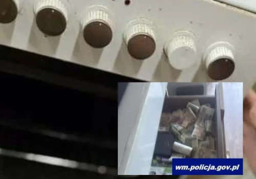 Narkotykowy biznes pod piekarnikiem. Policja przejęła marihuanę i 20 tysięcy złotych