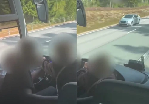 Kierowca autobusu zasłabł w czasie jazdy. Nagranie pokazuje, jak pasażerowie próbują opanować pojazd