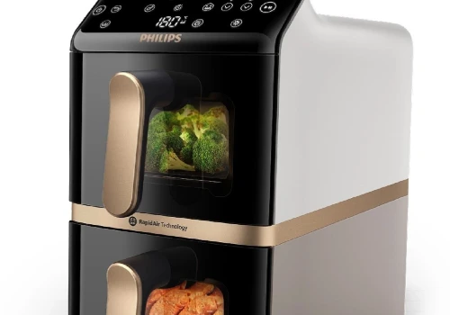 Ten air fryer stoi, nie leży, i dzięki temu mieści więcej. Philips taniej