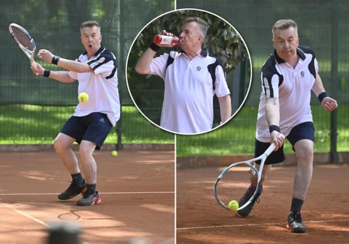 Dariusz Wieczorek zgubił na korcie 5 kilogramów. Tak wygląda ciężki trening polityka…