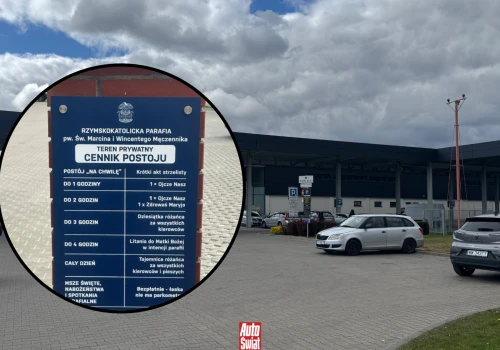 Opłata za postój pod kościołem. Nigdzie indziej nie znajdziemy takiego cennika