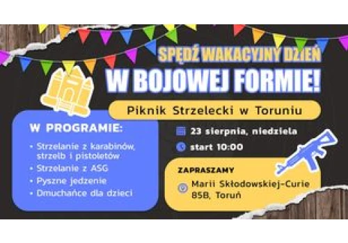 Piknik Strzelecki w Toruniu. Gun Storm zaprasza całe rodziny