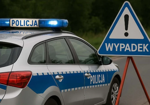 Czołowe zderzenie na DK63. Samochodem podróżowała matka z 4-miesięcznym dzieckiem