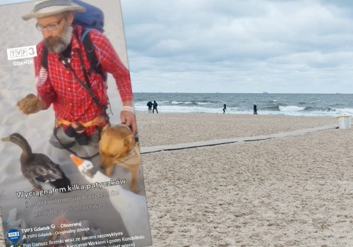 Sprzątał plażę z poplątanych sieci. W śmieciach znalazł 