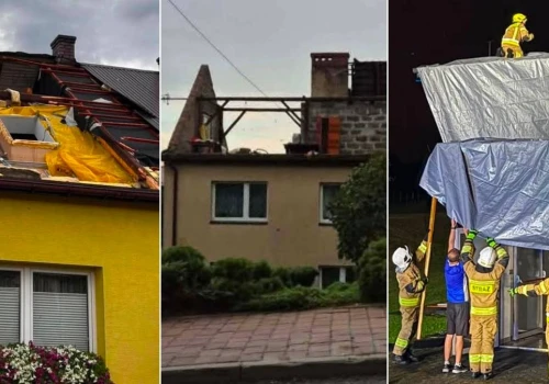 Burze przetoczył się przez południe Polski. Wiatr zrywał dachy z domów