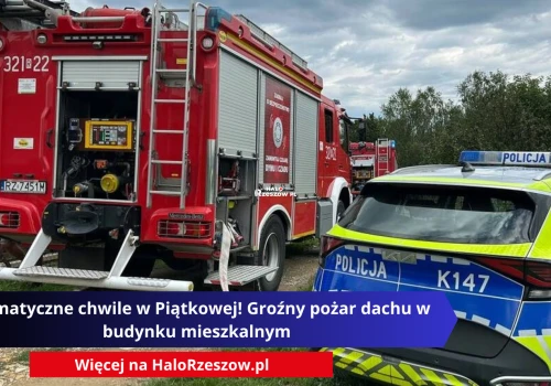Dramatyczne chwile w Piątkowej! Groźny pożar dachu w budynku mieszkalnym
