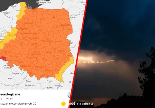 Czerwony alert na Dolnym Śląsku. Burze nad Polską