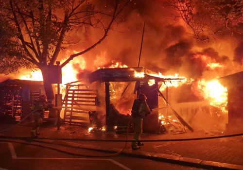 Wielki pożar katowickiego targowiska. Zatrzymano 23-latka