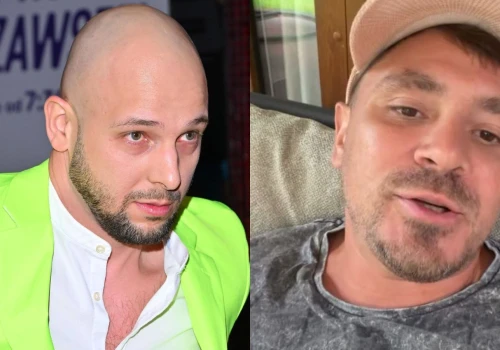 Daniel Martyniuk uderza w Macieja Pelę. 