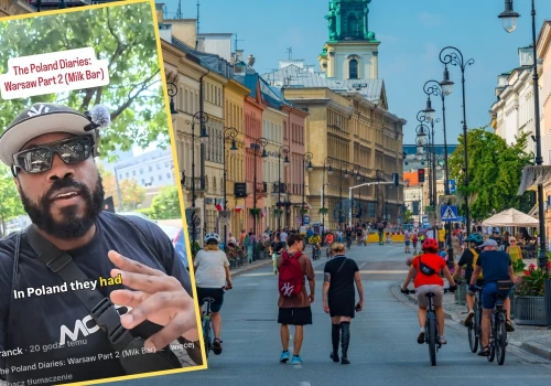 Amerykanin poszedł do baru mlecznego. Skosztował kilku dań. 