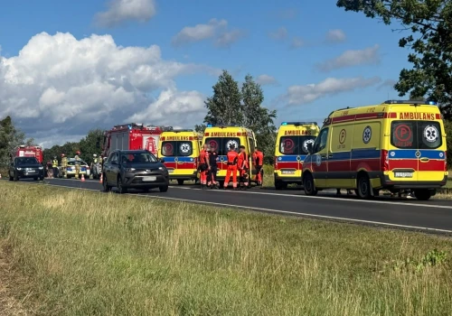 Zderzenie pojazdów na drodze krajowej nr 82. Utrudnienia z przejazdem w Turce