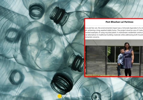 Matka przez 9 lat zbierała na działkę. Zbudowali jej dom z 7 ton plastiku