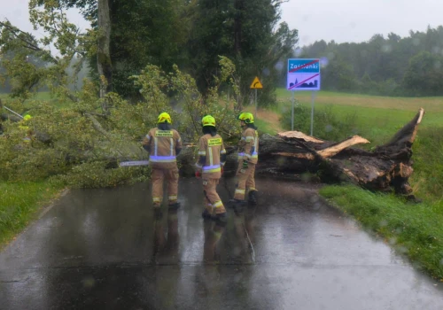 Skutki wichury i ulewnego deszczu
