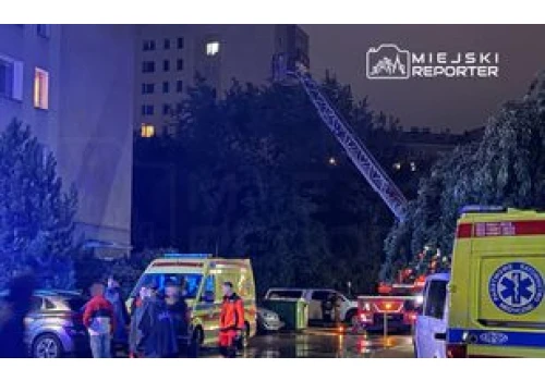 Mężczyzna na parapecie 9. piętra. Akcja służb na warszawskim Bemowie
