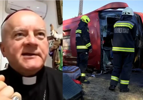 „Byli na to gotowi ich dusze były wypieszczone”. Bp Jan Sobiło o ofiarach wypadku autokaru z pielgrzymami na Węgrzech