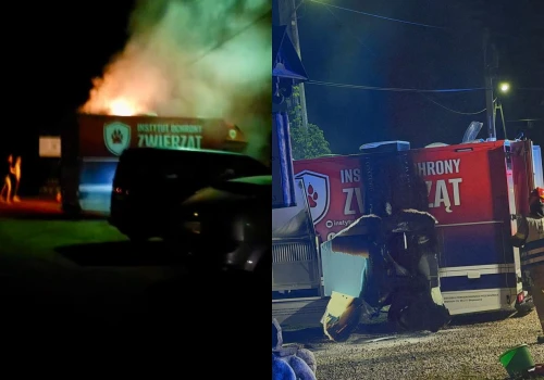 Pożar samochodu DIOZ na Podhalu. 