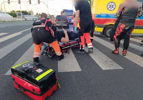 Wypadek motocyklisty na wjeździe do Lublina. Są duże utrudnienia w ruchu