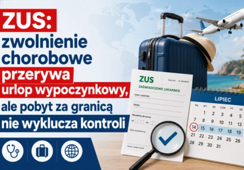 ZUS: zwolnienie chorobowe przerywa urlop wypoczynkowy, ale pobyt za granicą nie wyklucza kontroli