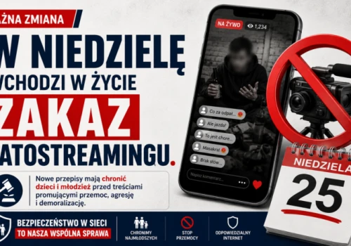W niedzielę wchodzą w życie przepisy zakazujące patostreamingu